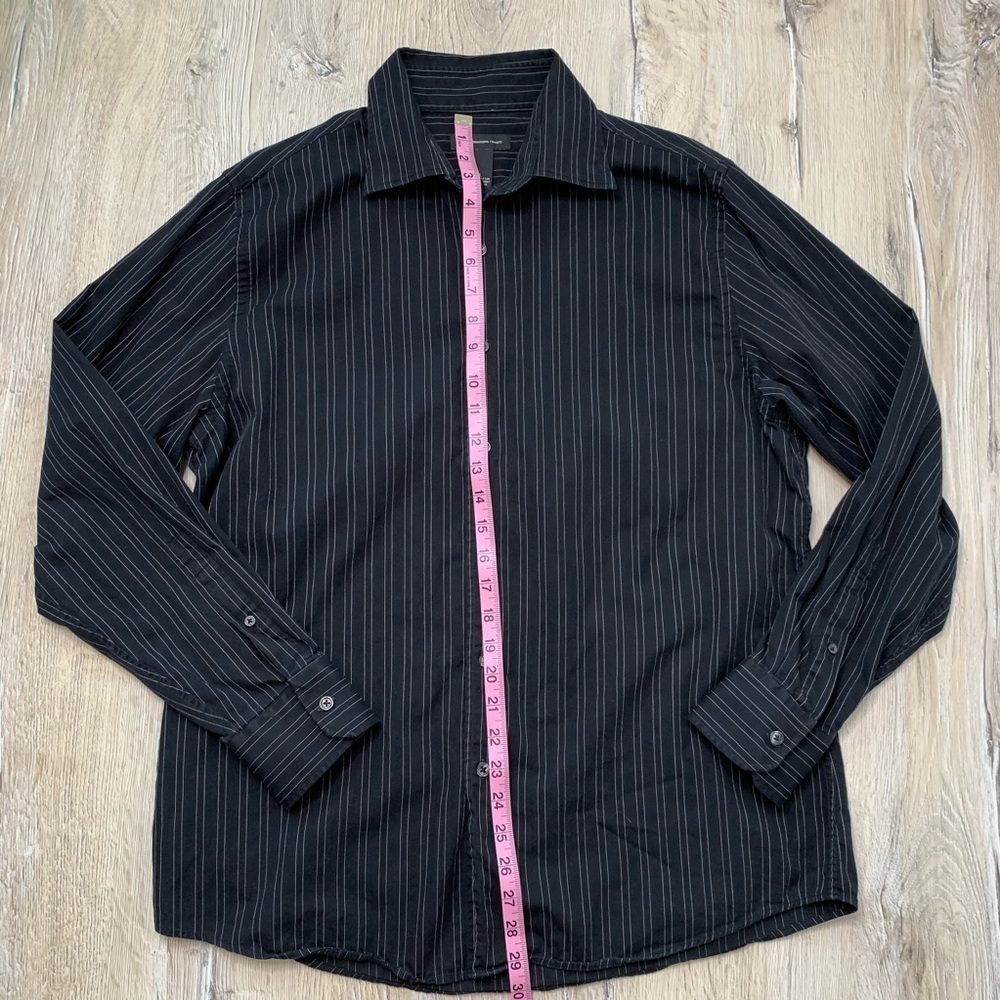 INC International Concepts Black Button Down Shirt Sz Large - Picture 6 of 8